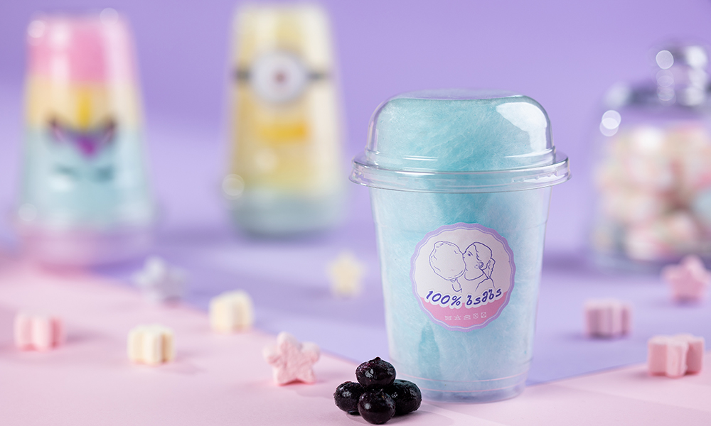 cotton cake cup blue raspberry